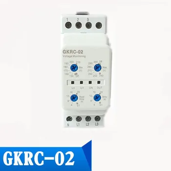 

3P 3 Wire Voltage Protection Relay 220V/230V/240V GKRC-02F Undervoltage Time Setting Overvoltage Protective Monitoring Relay