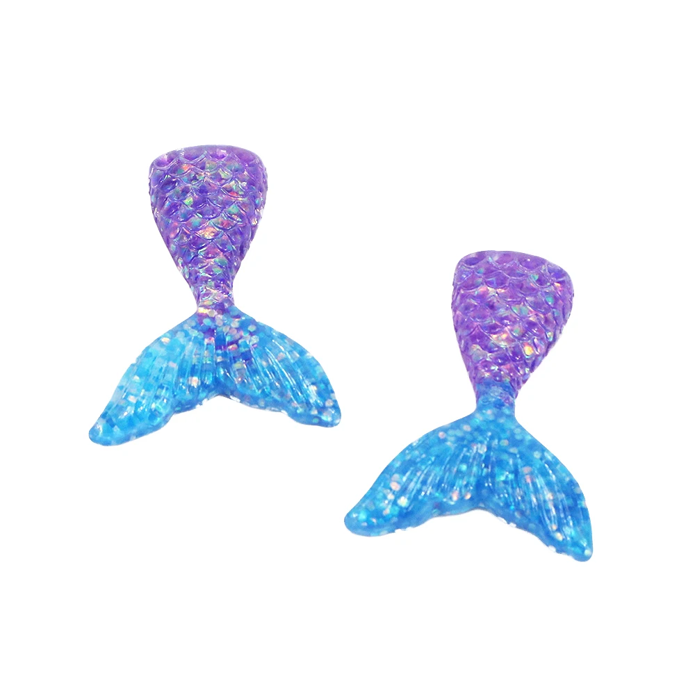 

David accessories Mermaid Fish scales tail resin diy decoration crafts accessories 5pcs 32x45mm,DIY handmade materials,5Yc3790