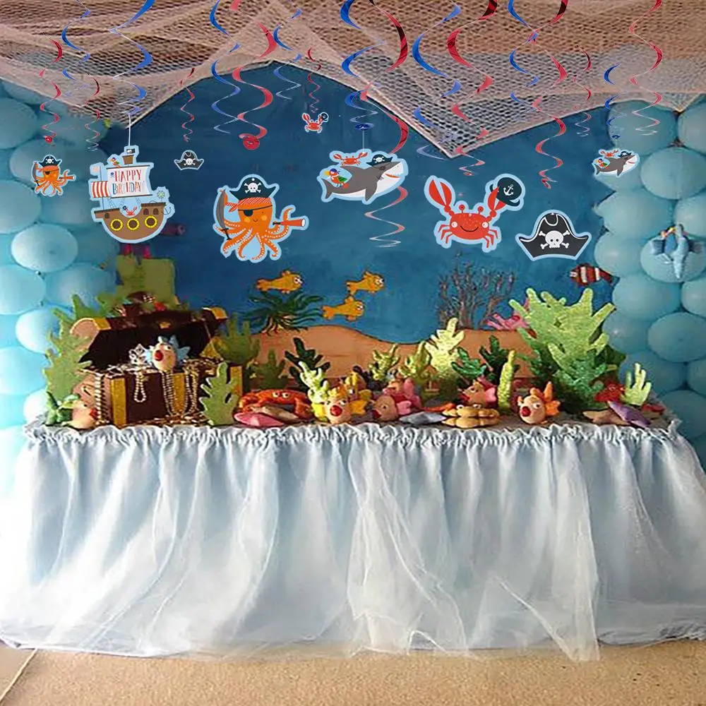 Party Decorations Home Garden 5 Under The Sea Whirls Hanging Decorations Swirls Octopus Birthday Party Event Topografiapv Cl