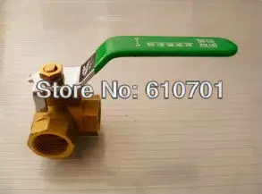 T тип t-порт L Тип l-порт DN25 " BSP Женский полный порты латунный кран шаровой трёхходовый трехходовый сантехника герметичный