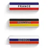 Car Styling Aluminum USA Germany Ukraine Sweden Italy Russia UK National Flags Emblem Badge Sticker For Toyota Honda BMW Audi VW ► Photo 2/6