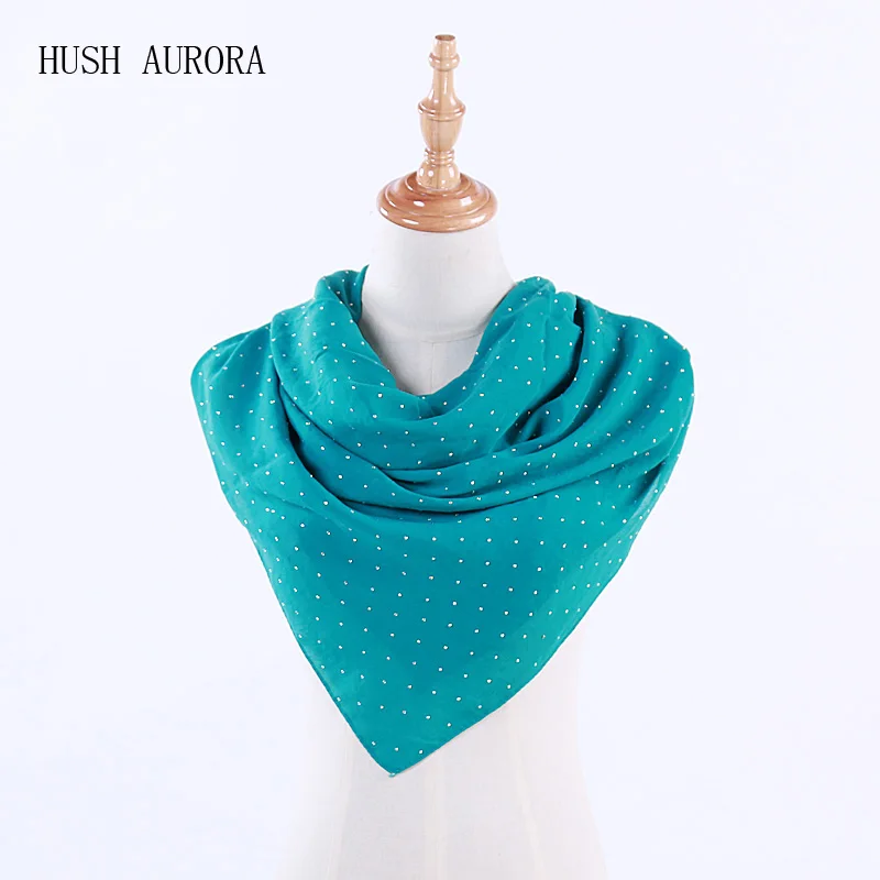 

New Stylish Girl Long Soft Chiffon Scarf With Accessories Wrap Polka Dot Shawl Scarve For Women