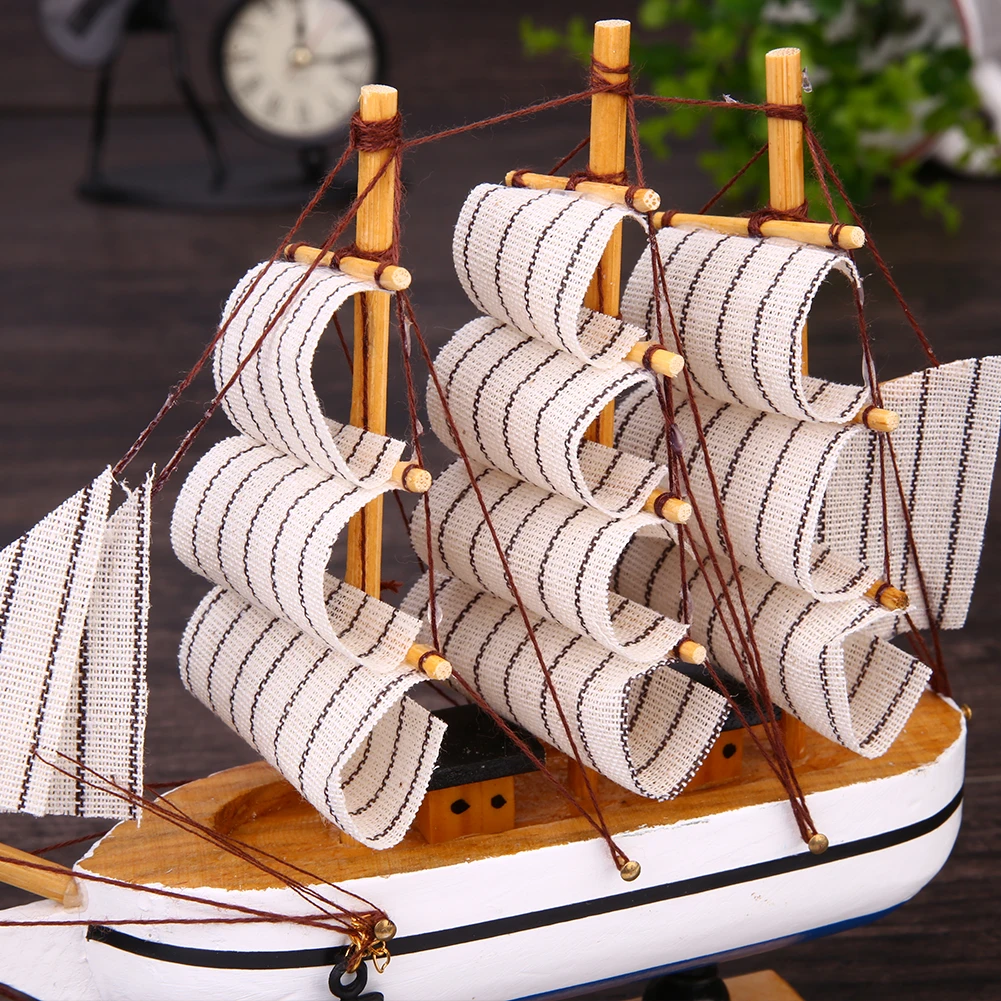 Классическая модель парусника, антикварные модели кораблей ручной работы, Средиземноморский стиль, морской мореходный декор, украшения для дома