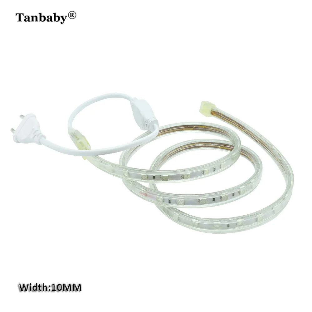 Tanbaby AC220V красный зеленый синий желтый IP67 водонепроницаемая 5050 Светодиодная лента