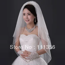 Новое поступление 3 T Длина кончика пальца Карандаш Край белая венчальная Фата свадебная аксессуары вуали с гребешком для невесты