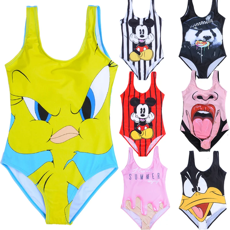 

Bikini 2019 Girl Swimsuit Kids Cartoon One Piece Bikini Monokini Sexy Swimsuit One Piece Kids Summer Beach wear Bathing Suits