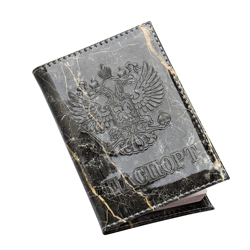 Новые российские мраморные обложки для паспорта из искусственной кожи, креативные держатели для кредитных sim-карт, держатель для паспорта из искусственной кожи, аксессуары для путешествий - Цвет: 5