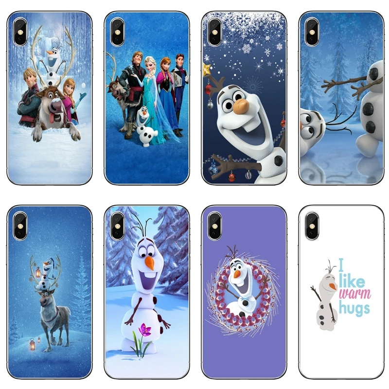 

Elsa anna Olaf Snowman For iPhone X XR XS Max 8 7 plus 6s 6 plus SE 5s 5c 5 4s 4 iPod Touch case Soft phone cover cases