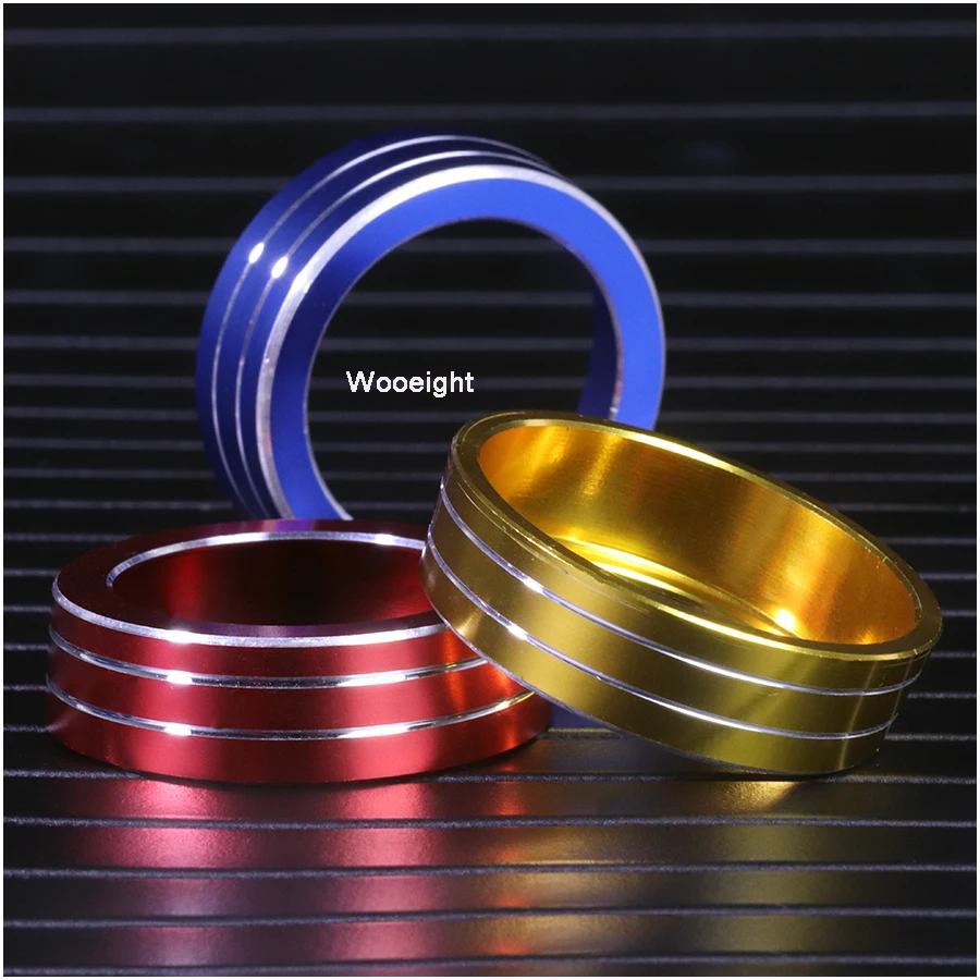 2Pcs BlueRedGold Aluminum Alloy AC Switch Button Cover Air Condition Climate Control Ring Knob Trim For Honda Civic 2016 2017 (9)