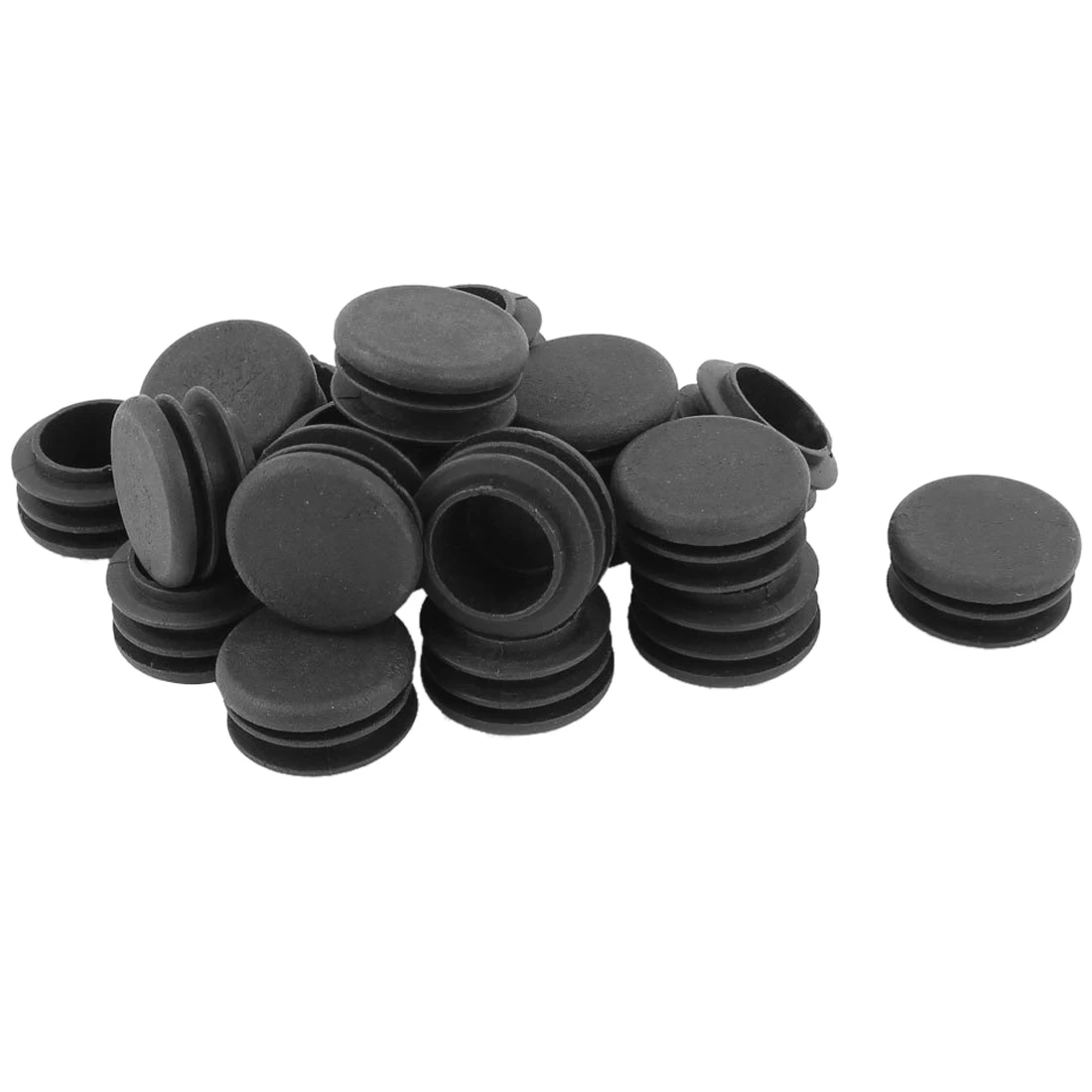 

Plastic Round Tubing Tube Insert Plug Cap Bung 28mm Dia 20pcs Black