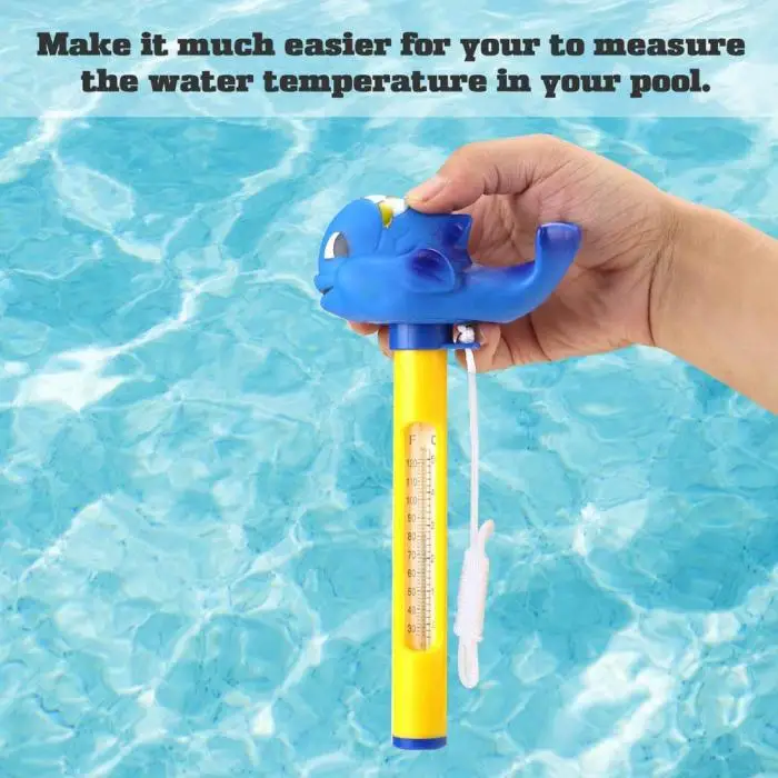 Плавающий Термометр для бассейна мультфильм милый для спа ванна бассейны Горячая рыба пруд C55K распродажа