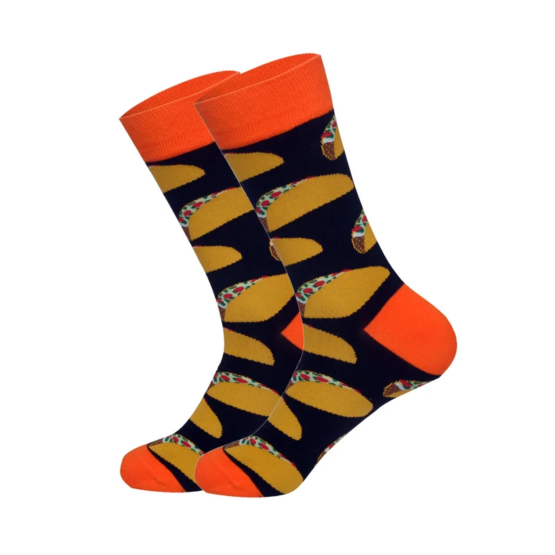 Хит, дышащие мужские носки, модные камуфляжные носки в стиле хип-хоп, Харадзюку, хлопковые носки, подарки для мужчин - Цвет: Bread B