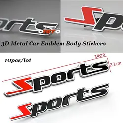 Горячая продажа эмблема автомобиля наклейки на тело для спорта логотип эмблемы наклейки для авто 10 шт/партия 3D металлическая декоративная