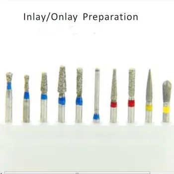 

50 Pieces /Lot (5 Boxes ) Dental Clinic High Speed Diamond Burs Kit Dental Instrument Professional Kit Inlay/Onlay Preparation