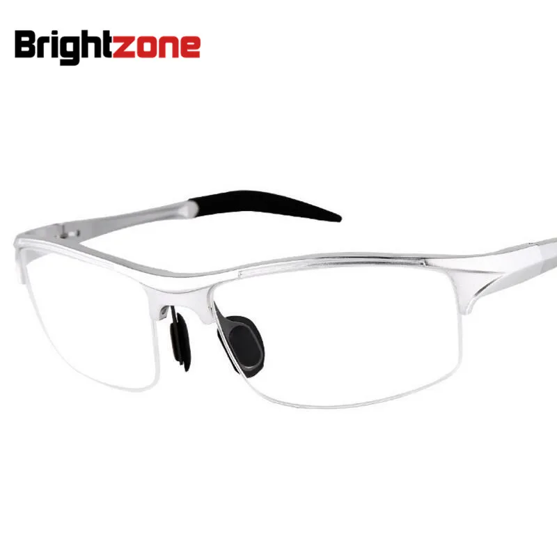 Крутые мужские модные спортивные очки оправа близорукость оправа для очков очки по рецепту RX Марко оптико oculos de grau - Цвет оправы: Silver BA001