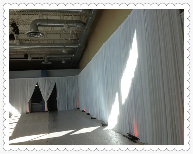 Wedding Backdrop 4mx8m Curtains Fabric Without Swag For Wedding