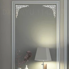 

Acrylic 3d Mirror Stickers Modern Home Decoration Gold Silver Removable Decal Mural Wall Sticker TV Background Wall Decor