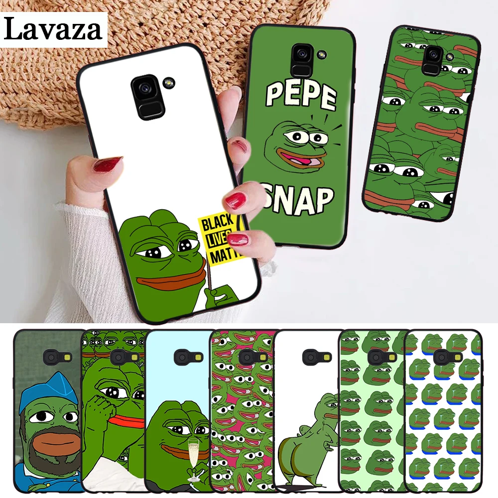 

Lavaza the Frog meme pepe Colorful Cute Silicone Case for Samsung A3 A5 2016 2017 A6 Plus 2018 A7 A8 A9 A10 A30 A40 A50 A70 J6