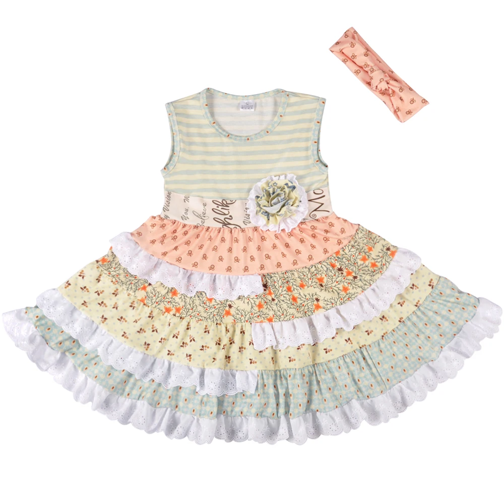 0 : Buy Remake Girl Dress Ruffle Stiple Big Swing Summer Dresses Children Cute ...