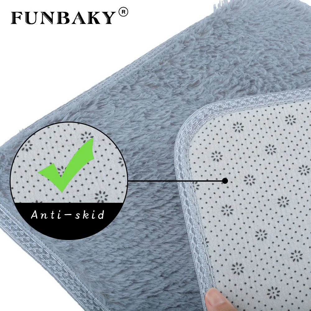 FUNBAKY 40*60 سنتيمتر اللون مكافحة زلة ستوكات ماصة حصيرة للحمام السجاد البساط حمام حصيرة بساط دي باين