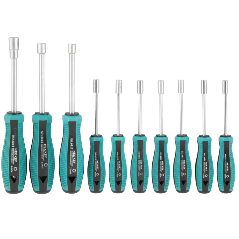 10Pcs Hex Socket Screwdriver Set CRV Steel 3 9mm Hex Screwdriver Socket