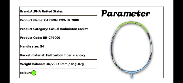 Альфа ракетка для бадминтона новейшая углеродистая Высокая фунты до 28 фунтов Eastic прочная Одиночная ракетка для любительских промежуточных CP7000