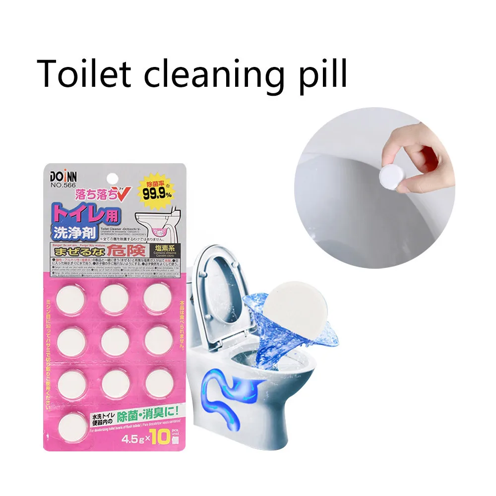 2018 New 10 Pcs Automatic Bleach Toilet Bowl Tank Cleaner Blue Tablets