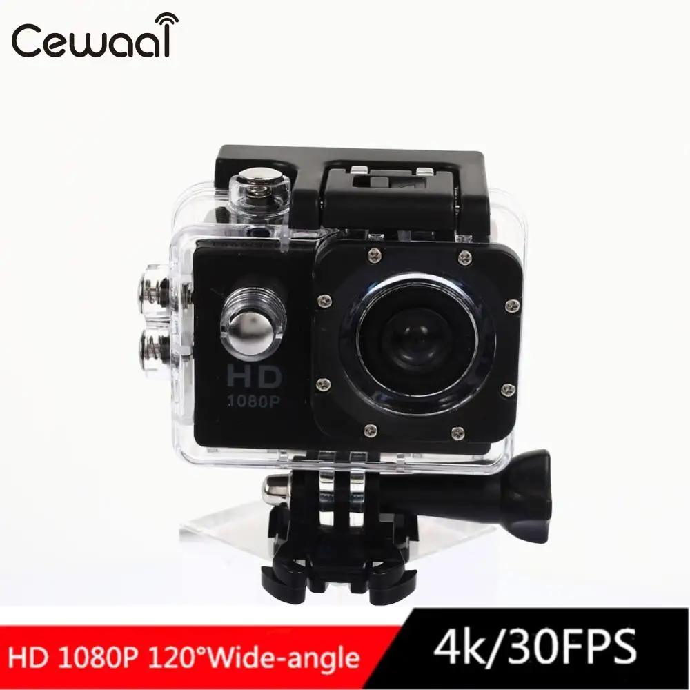 

Cewaal Action Camera 1080P HD Shooting Waterproof 4K Digital Video Camera COMS Sensor Wide Angle Lens Camera For Swimming Diving