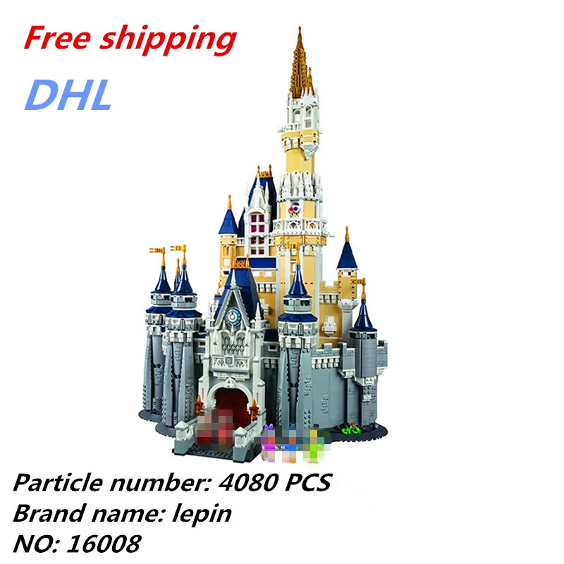 

Lepin 16008 Legoing Disneys Cinderella Princess Castle Assembly Model Toys For Children Modern Buildings Plastic Fighting puzzle