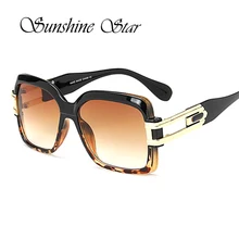 Pop Age Hotselling Oversized Leopard Sunglasses Women Men Brand Designer Square Sun Glasses Retro Oculos de sol UV400