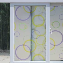 Стекло оконная пленка матовый конфиденциальности Радуга круг дома декоративная самоклеющаяся клейкие стекла оконные наклейки Width45/60/75*300 см
