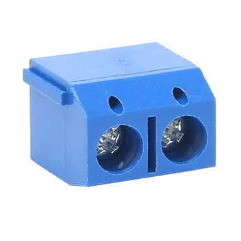 

100 Pcs 2 Pin Screw PCB Terminal Block Connector 5mm Pitch