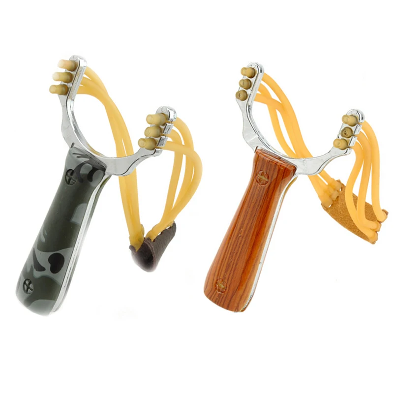 

Outdoor Self-defense Slingshot Aluminium Alloy Powerful Steel Catapult Marble Hunting Games Bow Catapult With Rubber Band