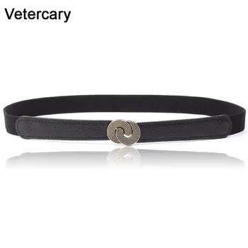 

Hot Sale Woman cummerbunds European and American style thin belts for women red elastic Corset Belts vintage buckle circle black