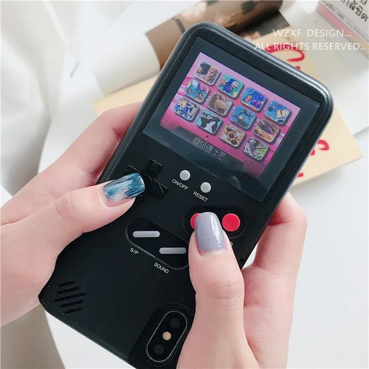 Soinmy полноцветный дисплей GameBoy Чехлы Tetris Gameboy игровой ПК задняя крышка - Цвет: IPhone 6--6s-7-8
