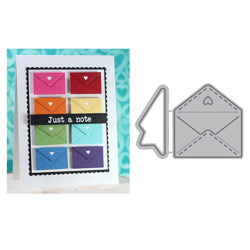 

Heart Envelop Frame Metal Cutting Dies DIY Decorative Embossing Scrapbooking Craft Create Greeting Card Stencil die cut 2019 New