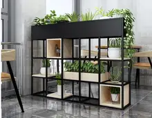Best Price New American iron art shelf low lattice shelf floor bookshelf green flowers shelf restaurant cafe partition screen Best Price New American iron art shelf low lattice shelf floor bookshelf green flowers shelf restaurant cafe partition screen