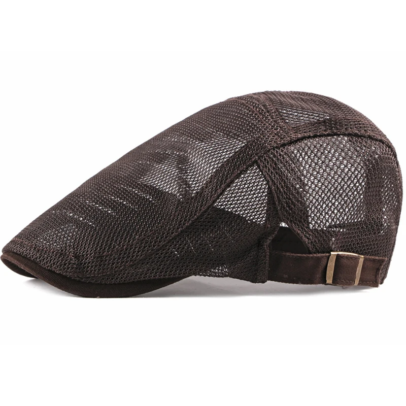 Beret Hat Breathable Hat Woolen Beret HT2215 Beret Spring Summer Men Women Cap Adjustable Flat Cap Breathable Mesh For Men Women Solid Plain Beret