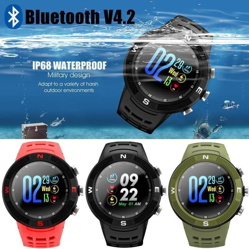 

Timethinker Smart Watch F18 Bluetooth GPS Sports Watch Heart Rate Monitor Fitness Tracker Pedometer Waterproof IP68
