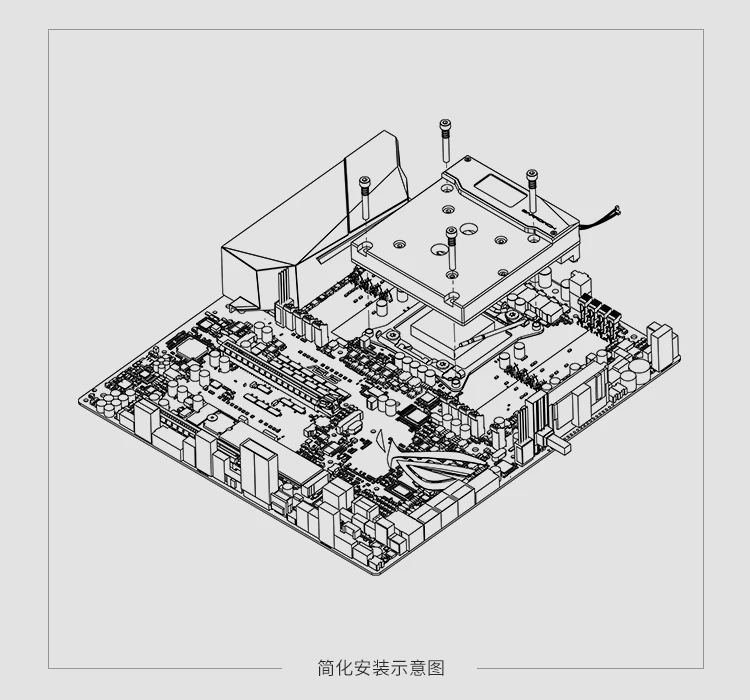 Кулер для воды ASUS R6E материнская плата интегрированный водяной блок радиатор гаджет