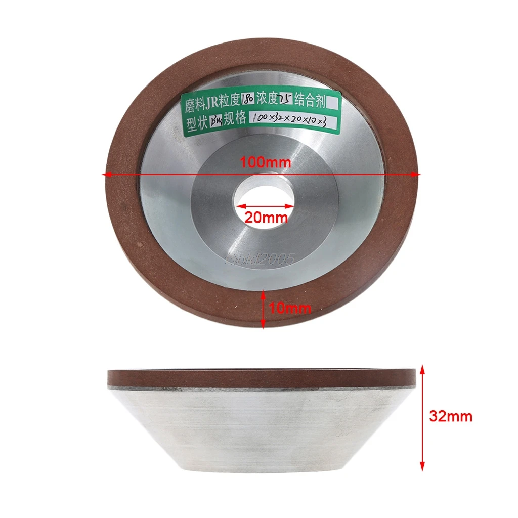 100 мм Алмазный шлифовальный круг чашка 180 зернистость резак шлифовальный станок для Карбида Металла July1 и Прямая поставка