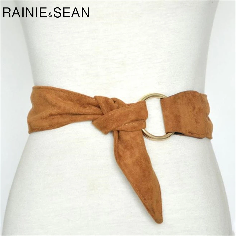 Wide Black Double O Ring Belts For Women