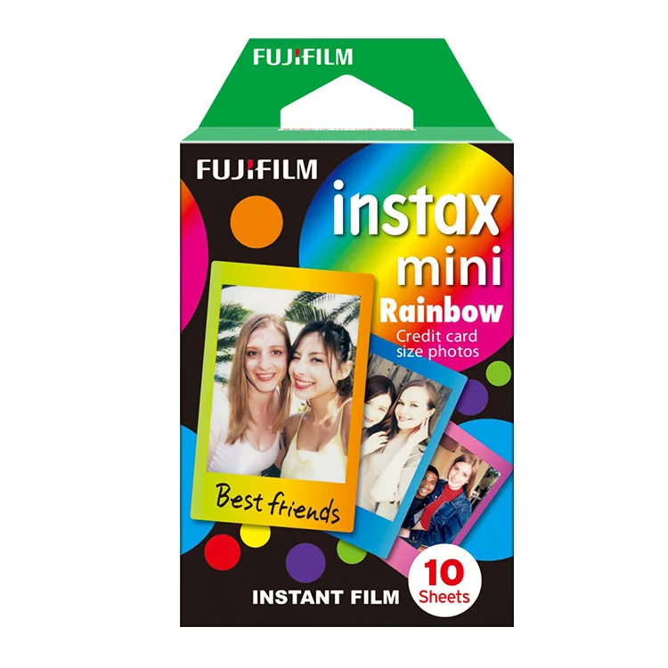 Фотокамера Fujifilm Instax Mini 8 Mini 9-фотокамера Fuji Instant Photo 10 листов Exposures Papers-дополнительная фоторамка - Цвет: Rainbow