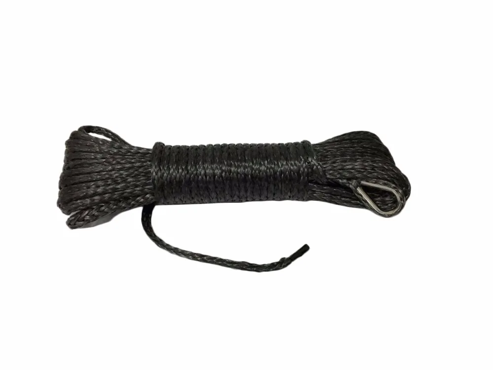 Black 3/16"*50ft Synthetic Winch Rope ,ATV Winch Line,ATV Winch Cable,Replacement Winch Cablein