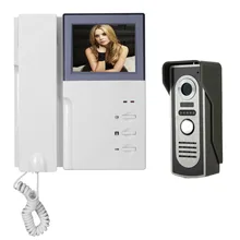 Interfone 4.3 ”a Cores TFT Wired Vídeo Porta Telefone Campainha Intercom Sistema de home Câmera Visão Nocturna do IR Ao Ar Livre À Prova D’ Água