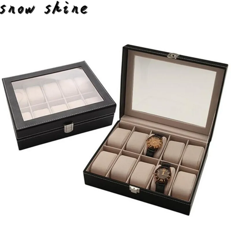 snowshine 3001 Portable Travel Watch Case Roll 10 Slot Wristwatch Box Storage Travel Pouch free