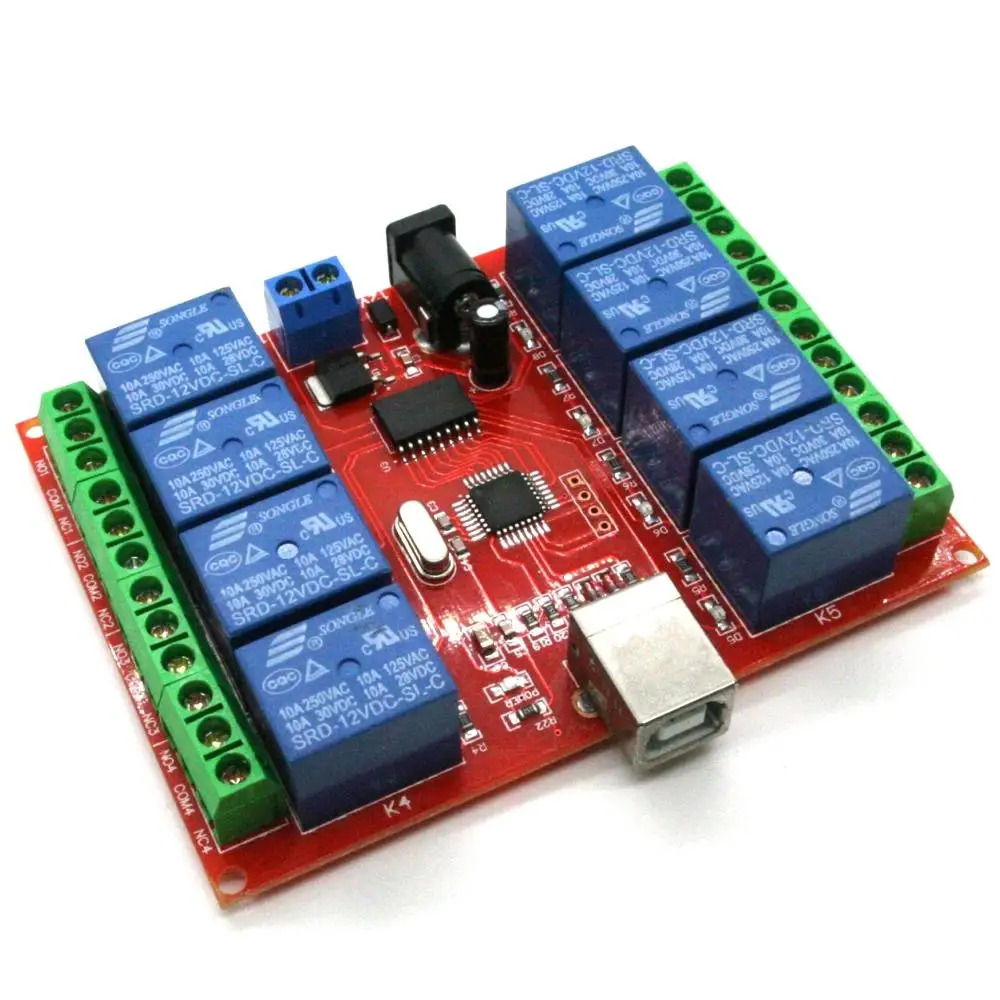 

8 channel 12V relay module /computer USB control switch / free driver / PC Intelligent Controller