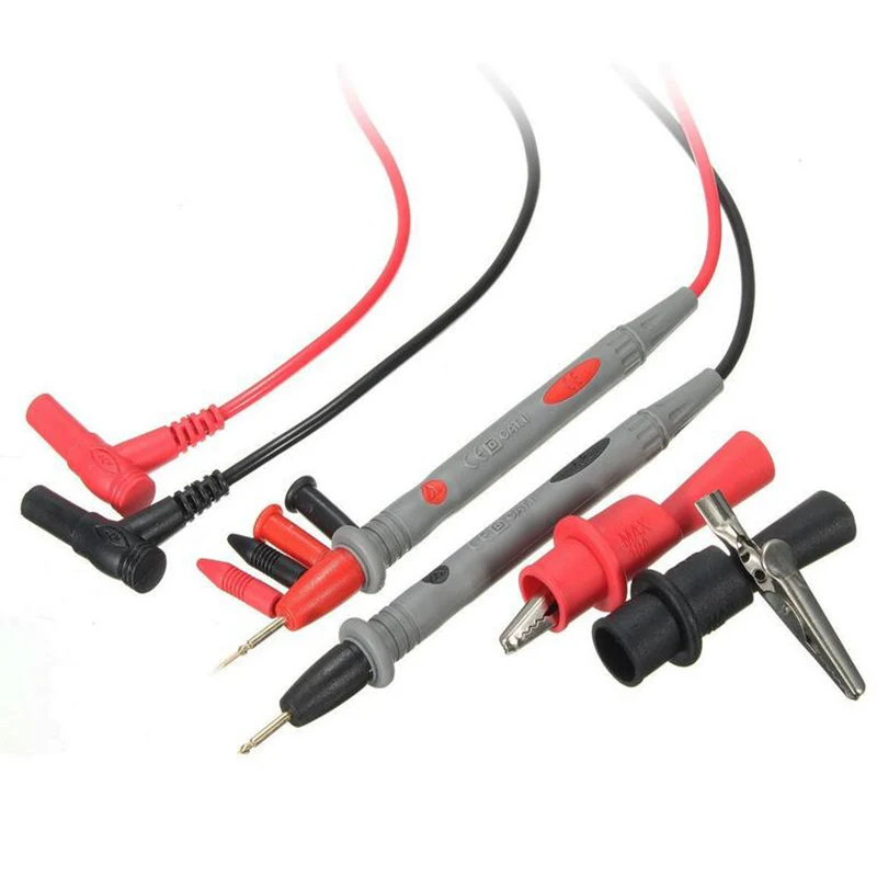 

New 20A Universal Probe Test Leads Alloy Alligator Clips Clamp Multimeter Parts