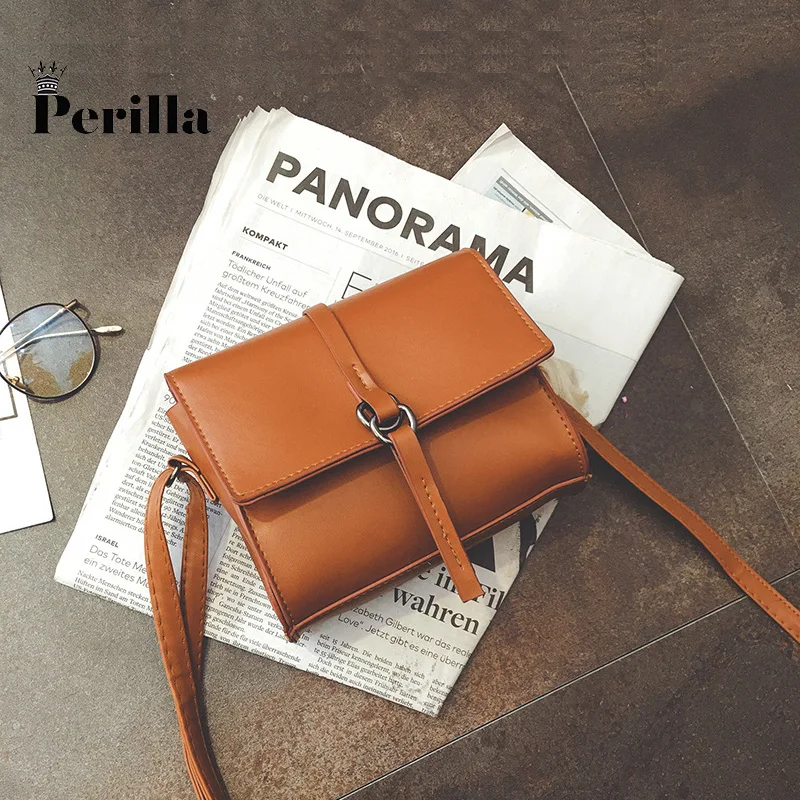 Perilla Women Vintage PU Leather Bag Fashion Small Women Messenger Bag