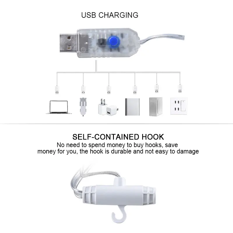 3x3 м сказочная гирлянда, светодиодный usb-занавес с пультом дистанционного управления, водонепроницаемые уличные рождественские Свадебные огни, украшение дома